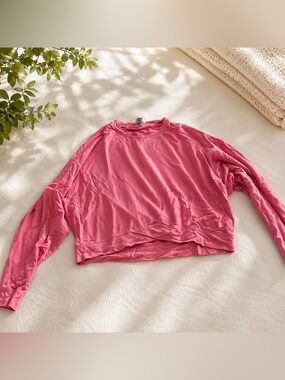 Mono B Pink Crew Neck Top